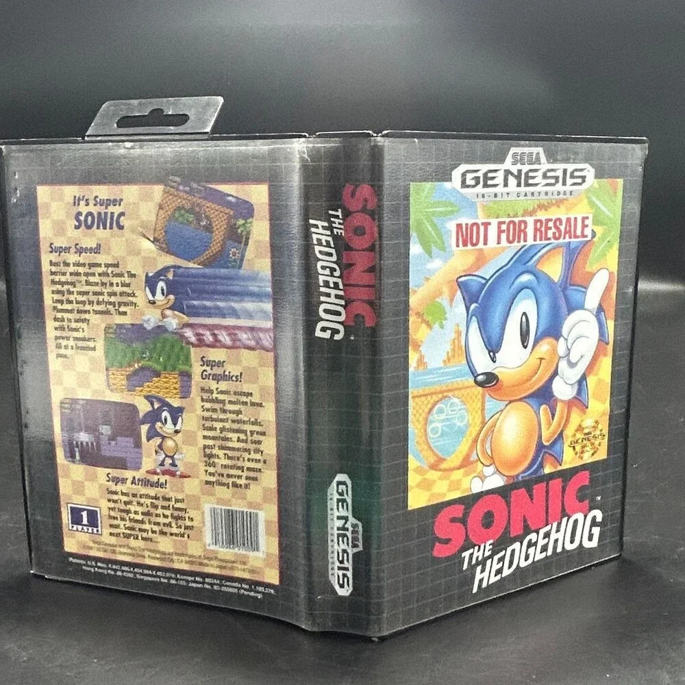 Sonic the Hedgehog Not For Resale (Sega Genesis, 1991) Complete W/ Manual